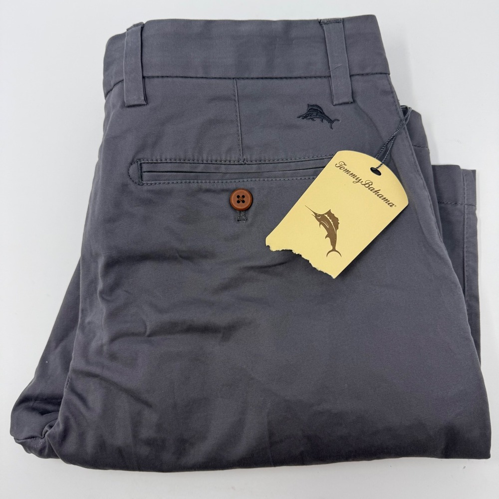 Tommy Bahama Chino Shorts Mens 30‎ Carbon Grey Stretch Cotton T811905 NEW